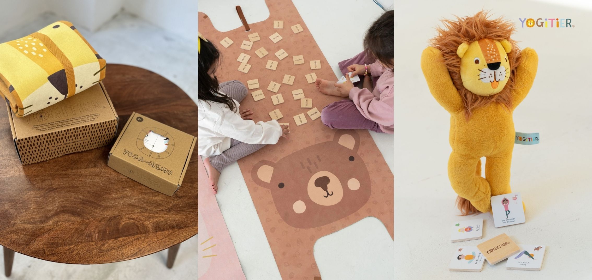 Yoga Memo aus Holz – hra s jógou pro děti